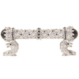 Carpe Diem 6520-24Jox Crowning Glory Queen Penelope Platinum Queen Penelope 3'' O.C. Pull W/ Swarovski Crystals and Semi-Precious Stones