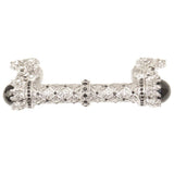 Carpe Diem 6520-24Jox Crowning Glory Queen Penelope Platinum Queen Penelope 3'' O.C. Pull W/ Swarovski Crystals and Semi-Precious Stones