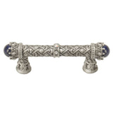 Carpe Diem Hardware - Carpe Diem 6528-11.Cablap Crowning Glory Queen Penelope Satin Queen Penelope 3'' O.C. Pull W/ Swarovski Crystals and Semi-Precious Stones - Satin