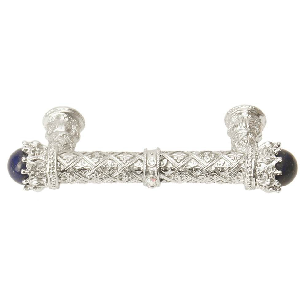 Carpe Diem 6528-24Clap Crowning Glory Queen Penelope Platinum Queen Penelope 3'' O.C. Pull W/ Swarovski Crystals and Semi-Precious Stones