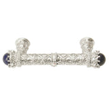 Carpe Diem 6528-24Clap Crowning Glory Queen Penelope Platinum Queen Penelope 3'' O.C. Pull W/ Swarovski Crystals and Semi-Precious Stones