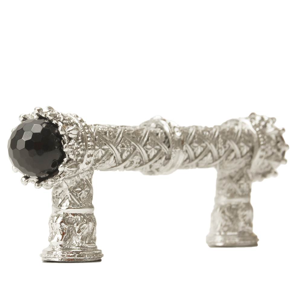 Carpe Diem 6528-24Cox Crowning Glory Queen Penelope Platinum Queen Penelope 3'' O.C. Pull W/ Swarovski Crystals and Semi-Precious Stones
