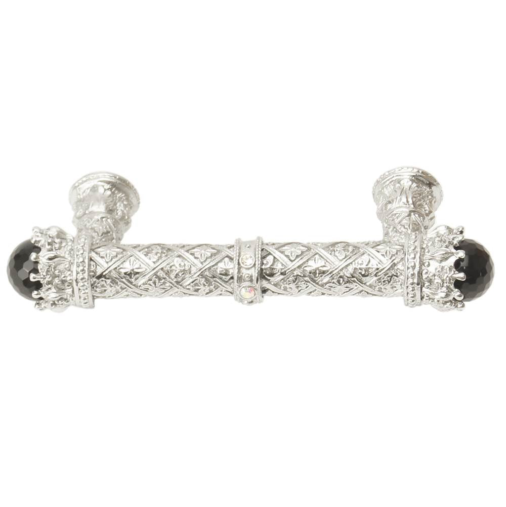 Carpe Diem 6528-24Cox Crowning Glory Queen Penelope Platinum Queen Penelope 3'' O.C. Pull W/ Swarovski Crystals and Semi-Precious Stones