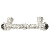 Carpe Diem 6528-24Cox Crowning Glory Queen Penelope Platinum Queen Penelope 3'' O.C. Pull W/ Swarovski Crystals and Semi-Precious Stones