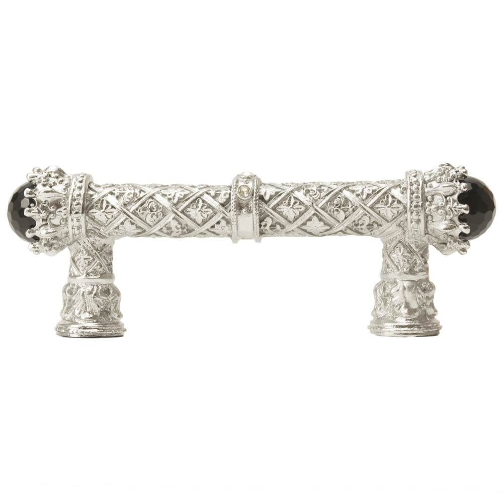 Carpe Diem 6528-24Cox Crowning Glory Queen Penelope Platinum Queen Penelope 3'' O.C. Pull W/ Swarovski Crystals and Semi-Precious Stones
