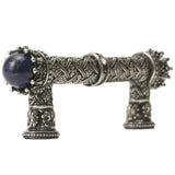 Carpe Diem 6528-24Clap Crowning Glory Queen Penelope Platinum Queen Penelope 3'' O.C. Pull W/ Swarovski Crystals and Semi-Precious Stones