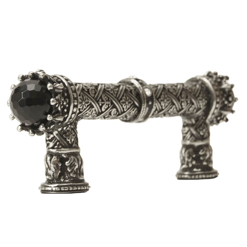 Carpe Diem 6528-24Cox Crowning Glory Queen Penelope Platinum Queen Penelope 3'' O.C. Pull W/ Swarovski Crystals and Semi-Precious Stones