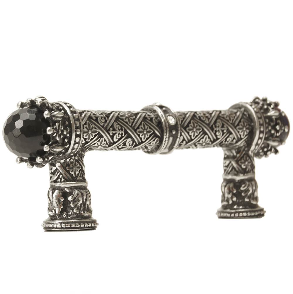 Carpe Diem 6528-24Cox Crowning Glory Queen Penelope Platinum Queen Penelope 3'' O.C. Pull W/ Swarovski Crystals and Semi-Precious Stones