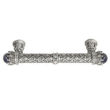 Carpe Diem 6529-11.Cablap Crowning Glory Queen Penelope Satin Queen Penelope 4'' O.C. Pull W/ Swarovski Crystals and Semi-Precious Stones