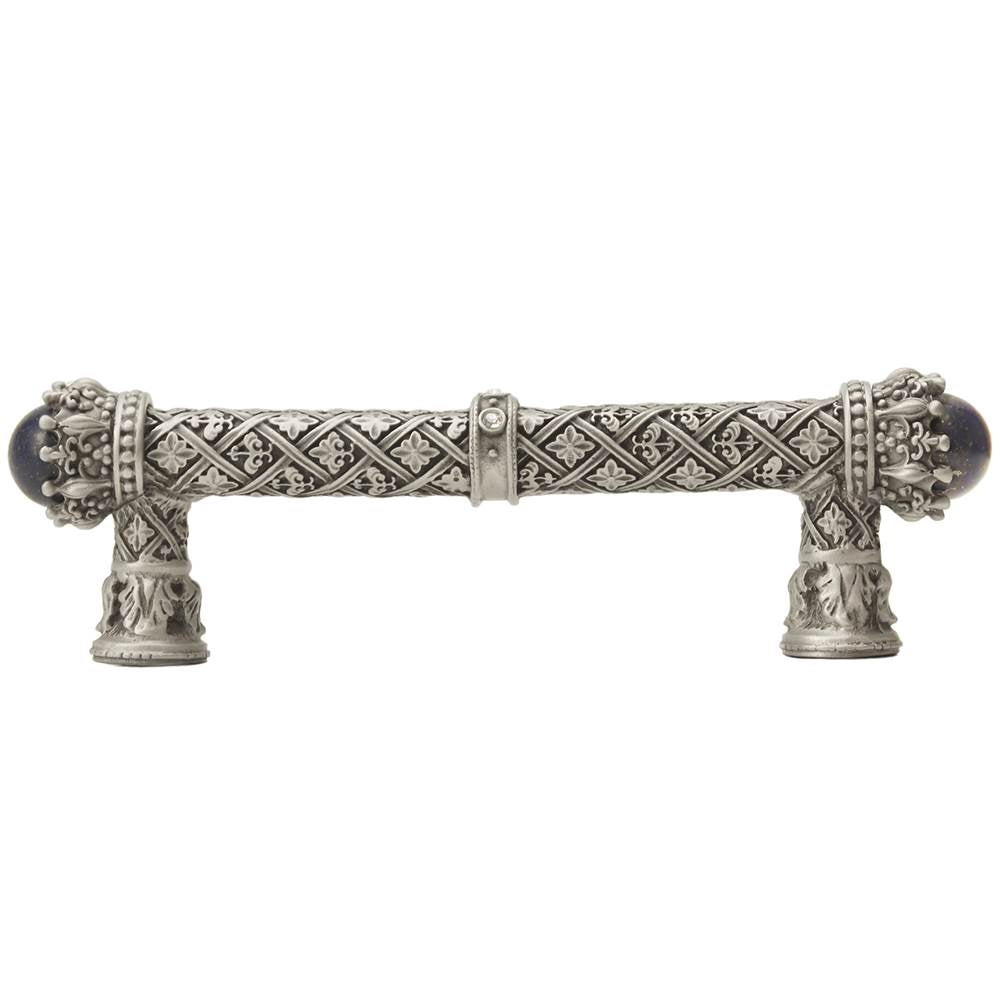 Carpe Diem 6529-11.Cablap Crowning Glory Queen Penelope Satin Queen Penelope 4'' O.C. Pull W/ Swarovski Crystals and Semi-Precious Stones