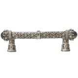 Carpe Diem 6529-11.Cablap Crowning Glory Queen Penelope Satin Queen Penelope 4'' O.C. Pull W/ Swarovski Crystals and Semi-Precious Stones