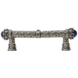 Carpe Diem 6529-3Clap Crowning Glory Queen Penelope Antique Brass Queen Penelope 4'' O.C. Pull W/ Swarovski Crystals and Semi-Precious Stones