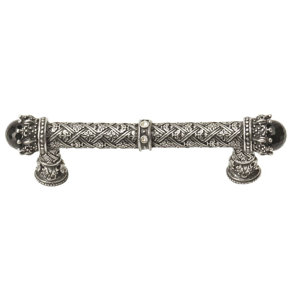 Carpe Diem Hardware - Carpe Diem 6529-9Cox Crowning Glory Queen Penelope Chalice Queen Penelope 4'' O.C. Pull W/ Swarovski Crystals and Semi-Precious Stones - Chalice