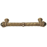 Carpe Diem 6530-3Cox Crowning Glory Queen Penelope Antique Brass Queen Penelope 5'' O.C. Pull W/ Swarovski Crystals and Semi-Precious Stones