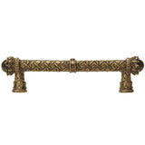 Carpe Diem 6530-3Cox Crowning Glory Queen Penelope Antique Brass Queen Penelope 5'' O.C. Pull W/ Swarovski Crystals and Semi-Precious Stones