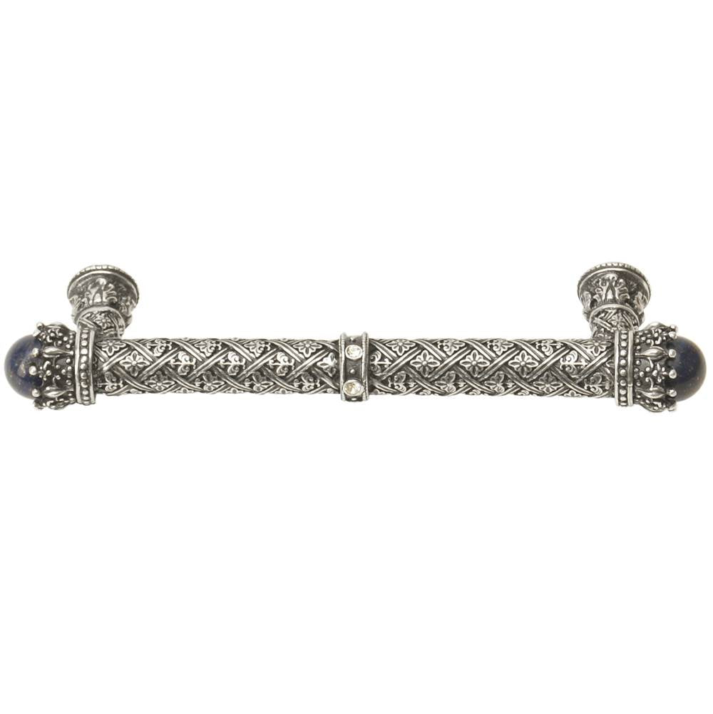 Carpe Diem 6530-3Clap Crowning Glory Queen Penelope Antique Brass Queen Penelope 5'' O.C. Pull W/ Swarovski Crystals and Semi-Precious Stones
