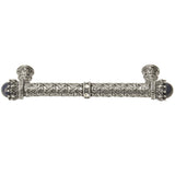 Carpe Diem 6530-3Clap Crowning Glory Queen Penelope Antique Brass Queen Penelope 5'' O.C. Pull W/ Swarovski Crystals and Semi-Precious Stones