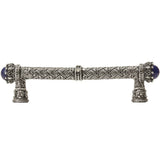 Carpe Diem 6530-3Clap Crowning Glory Queen Penelope Antique Brass Queen Penelope 5'' O.C. Pull W/ Swarovski Crystals and Semi-Precious Stones