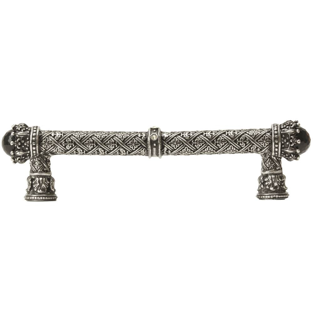 Carpe Diem 6530-3Cox Crowning Glory Queen Penelope Antique Brass Queen Penelope 5'' O.C. Pull W/ Swarovski Crystals and Semi-Precious Stones