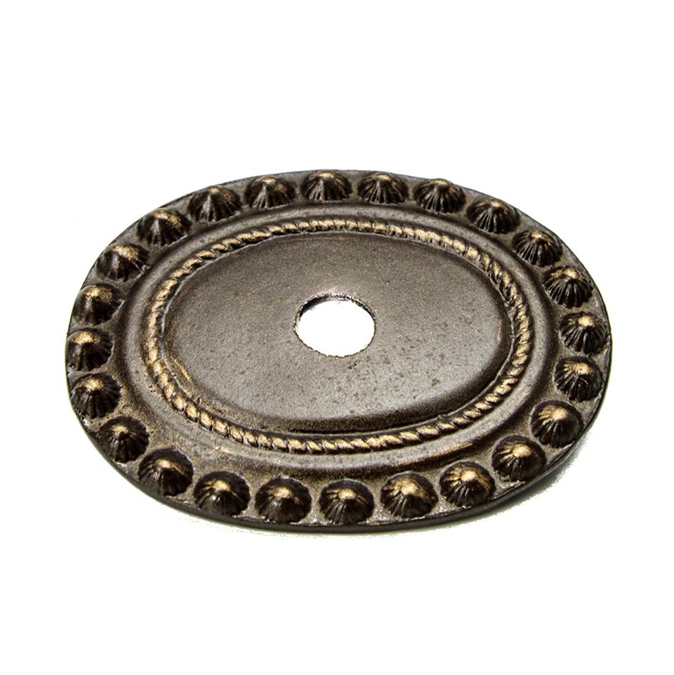 Carpe Diem Hardware - Beaded Large Oval Escutcheon - Antique Brass