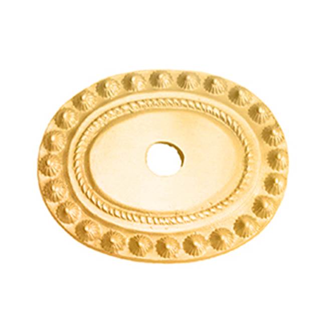 Carpe Diem Hardware - Beaded Large Oval Escutcheon - Gilded Mercury