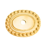 Carpe Diem Hardware - Beaded Large Oval Escutcheon - Gilded Mercury