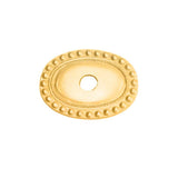 Carpe Diem Hardware - Beaded Small Oval Escutcheon - Gilded Mercury