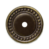 Carpe Diem Hardware - Round Beaded Escutcheon - Antique Brass