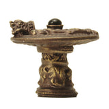 Carpe Diem 6909-3Ox Crowning Glory King George Antique Brass King George Shield Knob W/ Onyx Stone