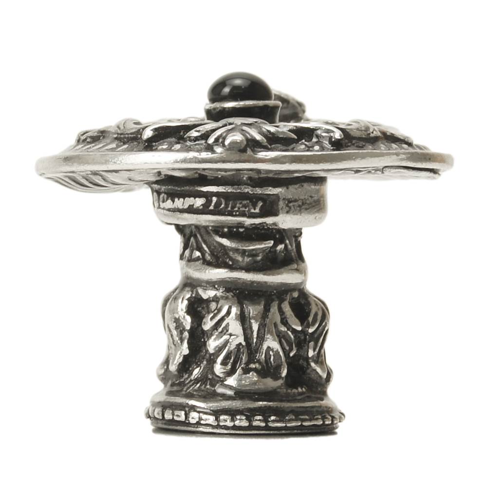Carpe Diem 6909-3Ox Crowning Glory King George Antique Brass King George Shield Knob W/ Onyx Stone