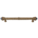 Carpe Diem Hardware - Carpe Diem 6914-3Lap Crowning Glory King George Antique Brass King George 9'' O.C. Pull W/Semi-Precious Stones - Antique Brass