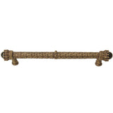 Carpe Diem Hardware - Carpe Diem 6914-3Ox Crowning Glory King George Antique Brass King George 9'' O.C. Pull W/Semi-Precious Stones - Antique Brass