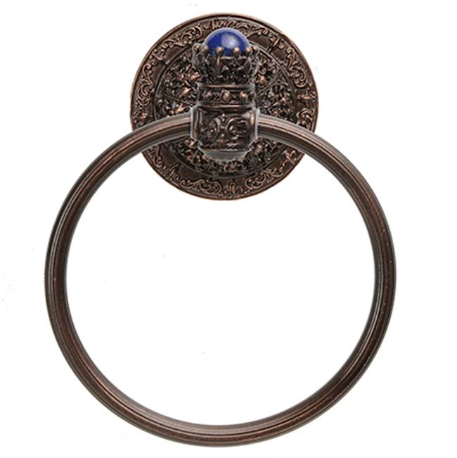 Carpe Diem Hardware - King George Full Swing Towel Smooth Ring w/Semi-Precious Stones - Chalice