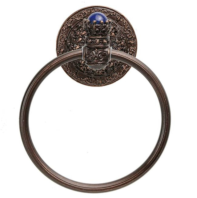 Carpe Diem Hardware - King George Full Swing Towel Smooth Ring w/Semi-Precious Stones - Chalice