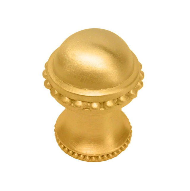 Carpe Diem Hardware - Classic Medium Round Knob W/ Beaded Rim - Gilded Mercury