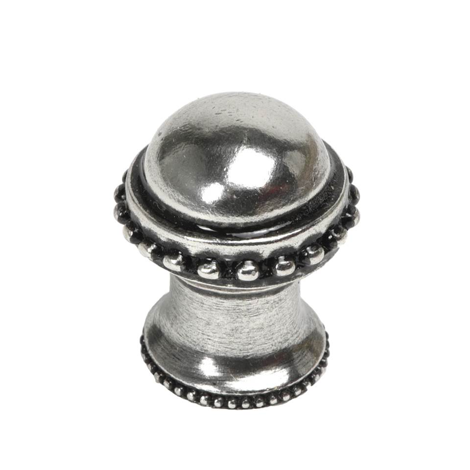 Classic Medium Round Knob W/ Beaded Rim