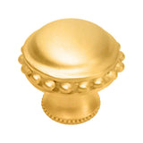 Carpe Diem Hardware - Classic Large Round Knob W/ Beaded Rim - Gilded Mercury