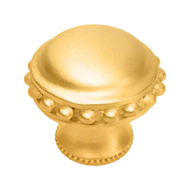 Carpe Diem Hardware - Classic Large Round Knob W/ Beaded Rim - Gilded Mercury