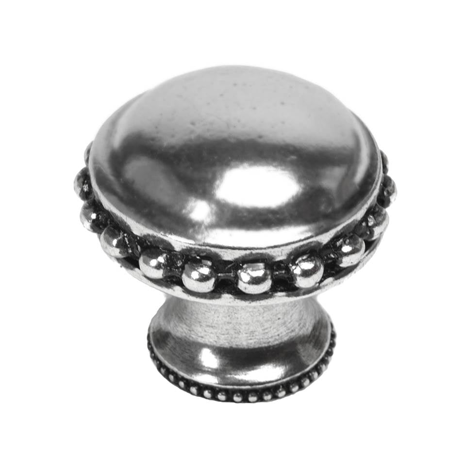 Classic Large Round Knob W/ Beaded Rim