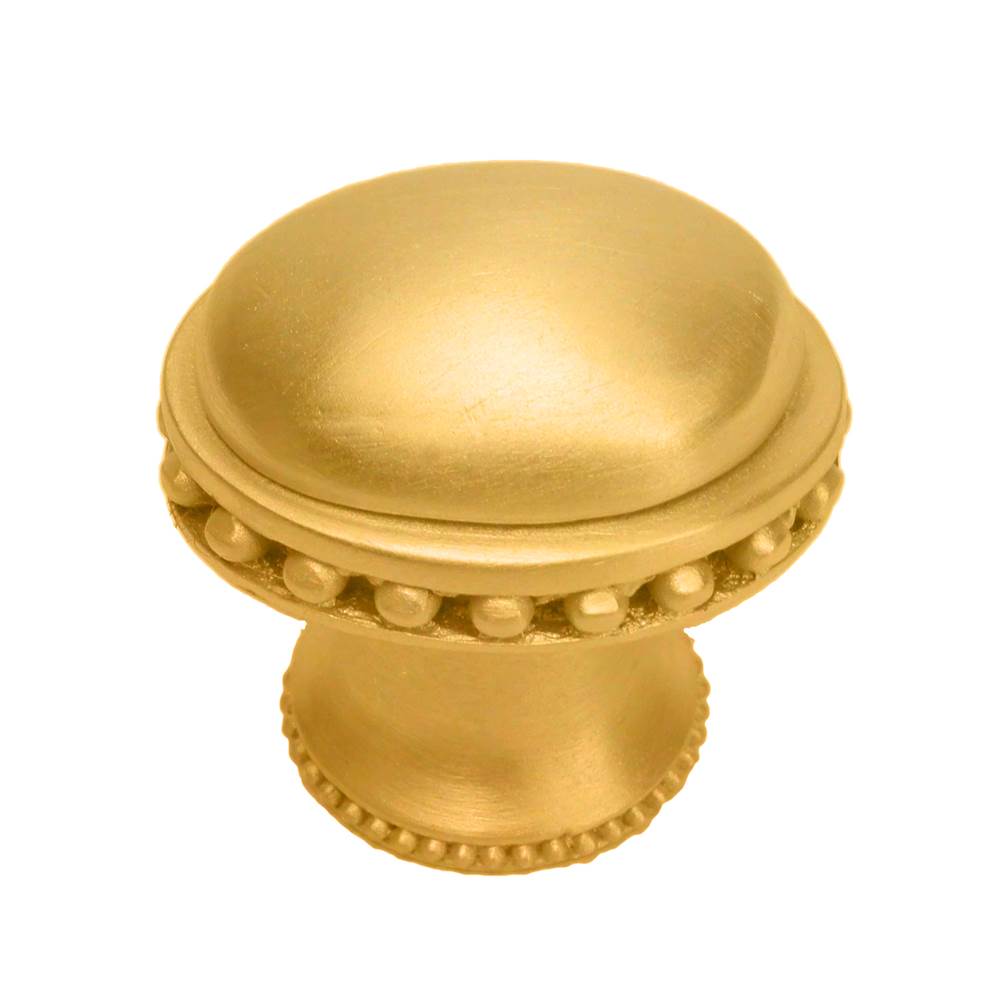Carpe Diem Hardware - Classic Large Oval Knob W/ Beaded Rim - Gilded Mercury
