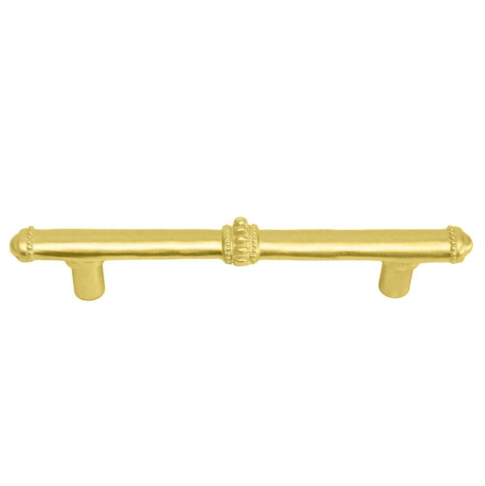 Carpe Diem Hardware - Classic 4'' O.C. Pull w/ Beaded Treatment On Center And Ends - Soft Gold
