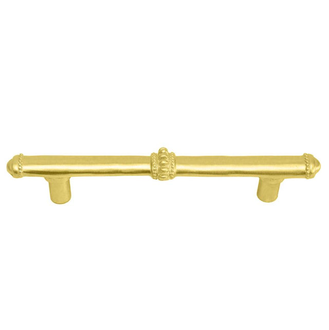 Carpe Diem Hardware - Classic 4'' O.C. Pull w/ Beaded Treatment On Center And Ends - Soft Gold