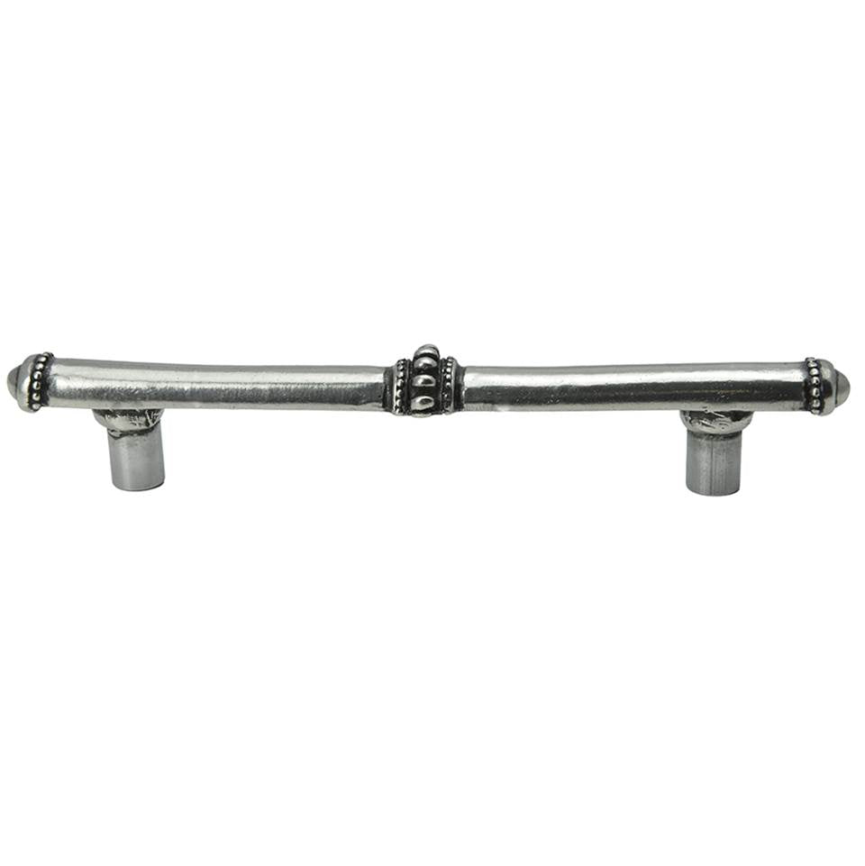 Carpe Diem Hardware - Classic 4'' O.C. Pull W/ Beaded Treatment On Center And Ends - Chalice