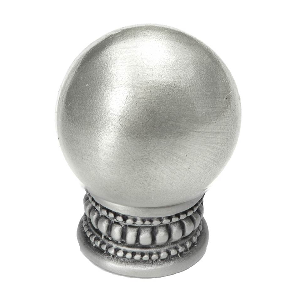 Carpe Diem Hardware - Classic Large Round Knob W/ Beaded Treatment On Bottom - Satin