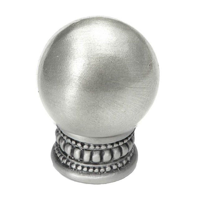 Carpe Diem Hardware - Classic Large Round Knob W/ Beaded Treatment On Bottom - Satin