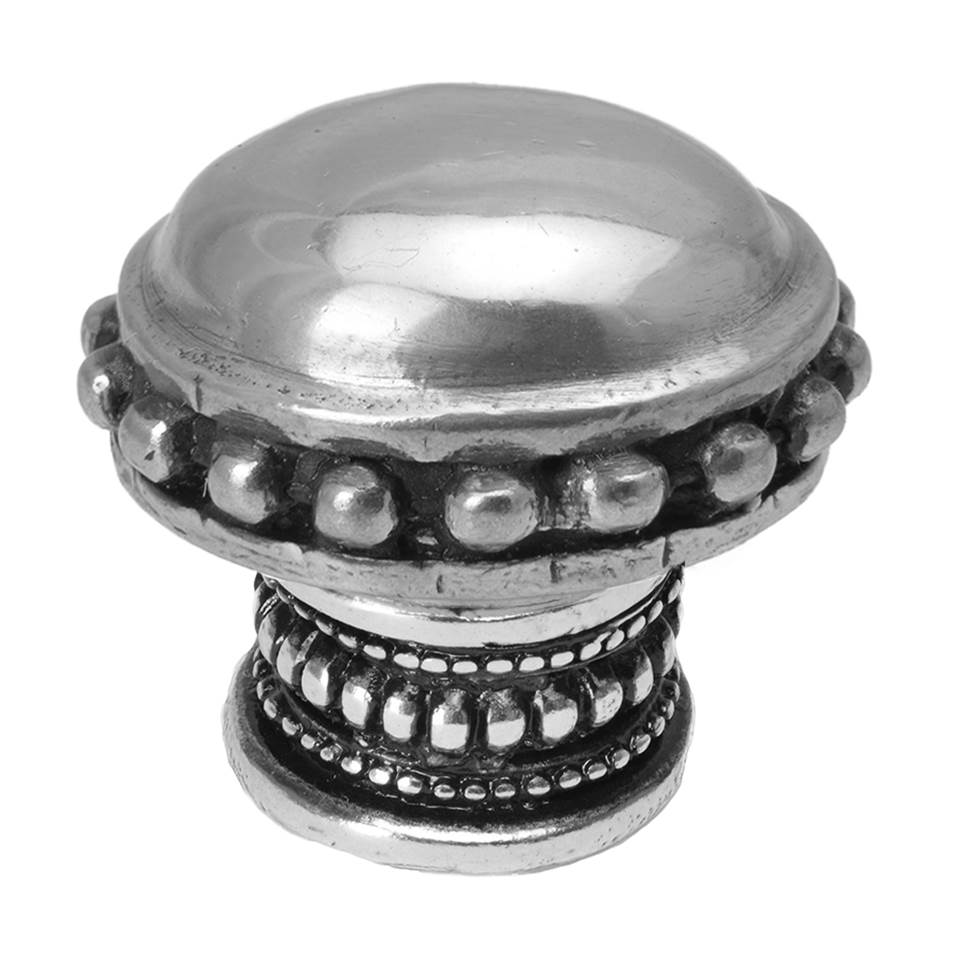 Carpe Diem Hardware - Classic Large Round Knob W/ Beaded Rim And Beaded Treatment On Bottom - Chalice