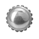 Classic Large Round Knob W/ Beaded Rim And Beaded Treatment On Bottom