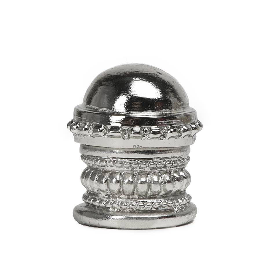 Carpe Diem Hardware - Classic Medium Round Knob W/ Beaded Rim And Beaded Treatment On Bottom - Platinum