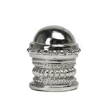 Carpe Diem Hardware - Classic Medium Round Knob W/ Beaded Rim And Beaded Treatment On Bottom - Platinum