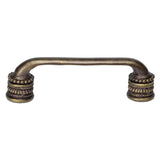 Carpe Diem Hardware - Classic 4'' O.C. Pull W/ Beaded Sleeves - Antique Brass